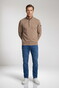 Baileys Half Zip Small Buttons Sweatshirt Trui Ash Grey