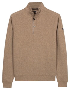 Baileys Half Zip Small Buttons Sweatshirt Trui Ash Grey