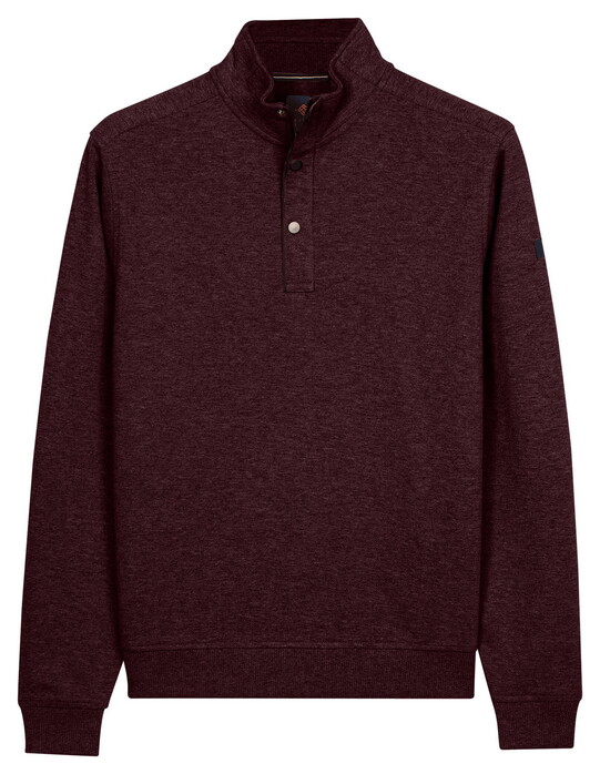 Baileys Half Zip Small Buttons Sweatshirt Trui Dark Cassis
