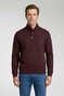 Baileys Half Zip Small Buttons Sweatshirt Trui Dark Cassis