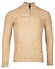 Baileys Half Zip Structure Knit Combed Cotton Pullover Beige