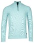 Baileys Half Zip Structure Knit Combed Cotton Trui Aqua