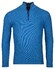 Baileys Half Zip Structure Knit Combed Cotton Trui Bright Cobalt