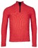 Baileys Half Zip Structure Knit Combed Cotton Trui Coral Melange