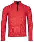 Baileys Half Zip Structure Knit Combed Cotton Trui Coral Melange