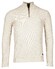 Baileys Half Zip Structure Knit Combed Cotton Trui Kitt Melange