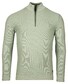 Baileys Half Zip Structure Knit Combed Cotton Trui Misty Green Melange