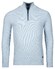 Baileys Half Zip Structure Knit Combed Cotton Trui Pastel Blauw Melange