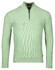Baileys Half Zip Structure Knit Combed Cotton Trui Pastel Groen