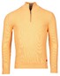 Baileys Half Zip Structure Knit Combed Cotton Trui Zalm