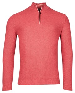 Baileys Half Zip Structure Knit Pullover Dark Cerise