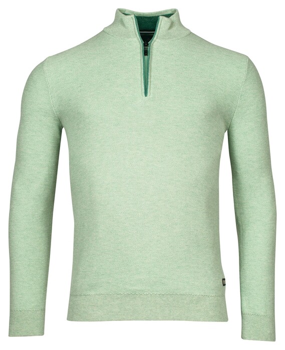 Baileys Half Zip Structure Knit Pullover Pastel Green