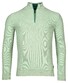 Baileys Half Zip Structure Knit Trui Pastel Groen