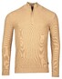 Baileys Half Zip Structure Knit Zip Collar Pullover Beige