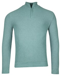 Baileys Half Zip Structure Knit Zip Collar Trui Aqua