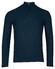 Baileys Half Zip Structure Knit Zip Collar Trui Dark Blue