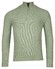 Baileys Half Zip Structure Knit Zip Collar Trui Misty Green Melange