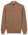 Baileys Half Zip Subtle Faux-Uni Structure Knit Pullover Taupe