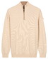 Baileys Half Zip Subtle Faux-Uni Structure Knit Trui Marshmallow