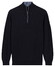 Baileys Half Zip Subtle Faux-Uni Structure Knit Trui Navy