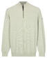 Baileys Half Zip Subtle Faux-Uni Structure Knit Trui Pastel Groen