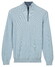 Baileys Half Zip Subtle Faux-Uni Structure Knit Trui Soft Blue