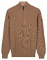 Baileys Half Zip Subtle Faux-Uni Structure Knit Trui Taupe