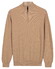 Baileys Half Zip Subtle Faux-Uni Structure Knit Trui Zand