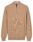 Baileys Half Zip Subtle Faux-Uni Structure Knit Trui Zand