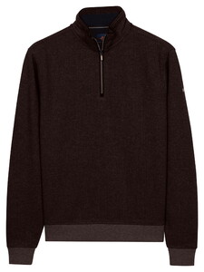 Baileys Half Zip Sweatshirt 2-Tone Jacquard Slightly Sueded Brush Trui Caramel