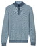 Baileys Half Zip Two-Tone Jacquard Allover Plated Pullover Riviera Blue