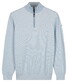 Baileys Half Zip Two-Tone Jacquard Allover Plated Pullover Soft Blue