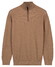 Baileys Half Zip Two-Tone Jacquard Allover Plated Pullover Taupe