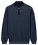 Baileys Half Zip Two-Tone Jacquard Allover Plated Trui Dark Blue