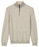Baileys Half Zip Two-Tone Jacquard Allover Plated Trui Soft Grey