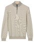 Baileys Half Zip Two-Tone Jacquard Allover Plated Trui Soft Grey