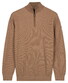 Baileys Half Zip Two-Tone Jacquard Allover Plated Trui Taupe
