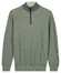 Baileys Half Zip Two-Tone Jacquard Allover Plated Trui Thyme Green
