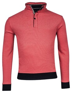 Baileys Half Zip Two-Tone Oxford Doubleface Jacquard Interlock Pullover Dark Cerise