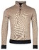 Baileys Half Zip Two-Tone Oxford Doubleface Jacquard Interlock Pullover Olive