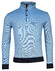Baileys Half Zip Two-Tone Oxford Doubleface Jacquard Interlock Trui Bright Cobalt