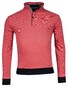 Baileys Half Zip Two-Tone Oxford Doubleface Jacquard Interlock Trui Dark Cerise