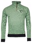 Baileys Half Zip Two-Tone Oxford Doubleface Jacquard Interlock Trui Donker Groen