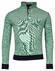 Baileys Half Zip Two-Tone Oxford Doubleface Jacquard Interlock Trui Donker Groen