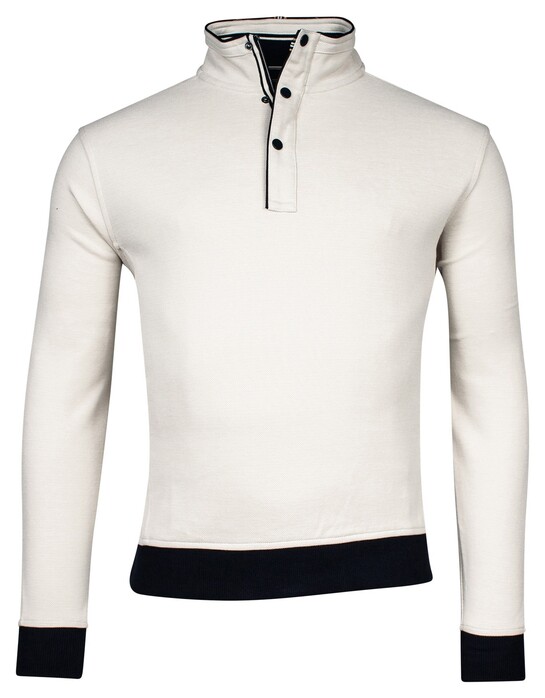 Baileys Half Zip Two-Tone Oxford Doubleface Jacquard Interlock Trui Kitt