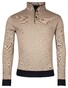Baileys Half Zip Two-Tone Oxford Doubleface Jacquard Interlock Trui Olive