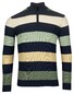Baileys Half Zip Two-Tone Yarn Dyed Stripes Pullover Misty Green Melange