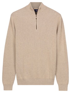 Baileys Half Zip Uni Color Plated Rib Knit Pullover Kitt
