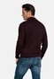 Baileys Half Zip Uni Color Plated Rib Knit Trui Dark Mauve