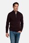 Baileys Half Zip Uni Color Plated Rib Knit Trui Dark Mauve